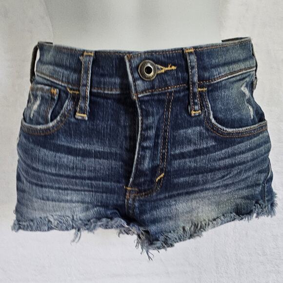 Abercrombie & Fitch Other - Abercrombie Jean Shorts Girls 12 Festival Y2k Denim Distressed Coastal Cowgirl